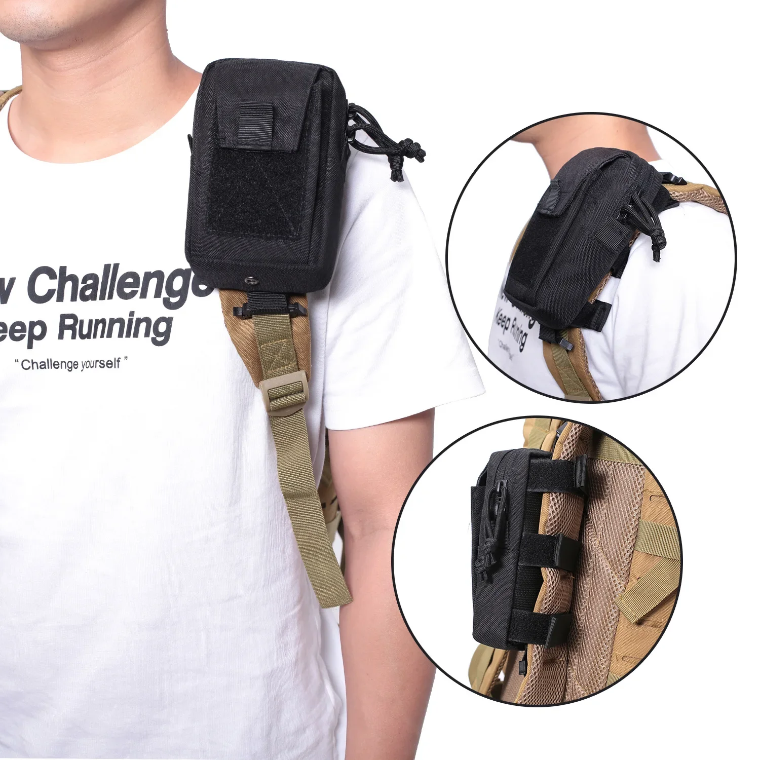 Sack Race Bag - Porta Telefono con Cinghia per Zaino