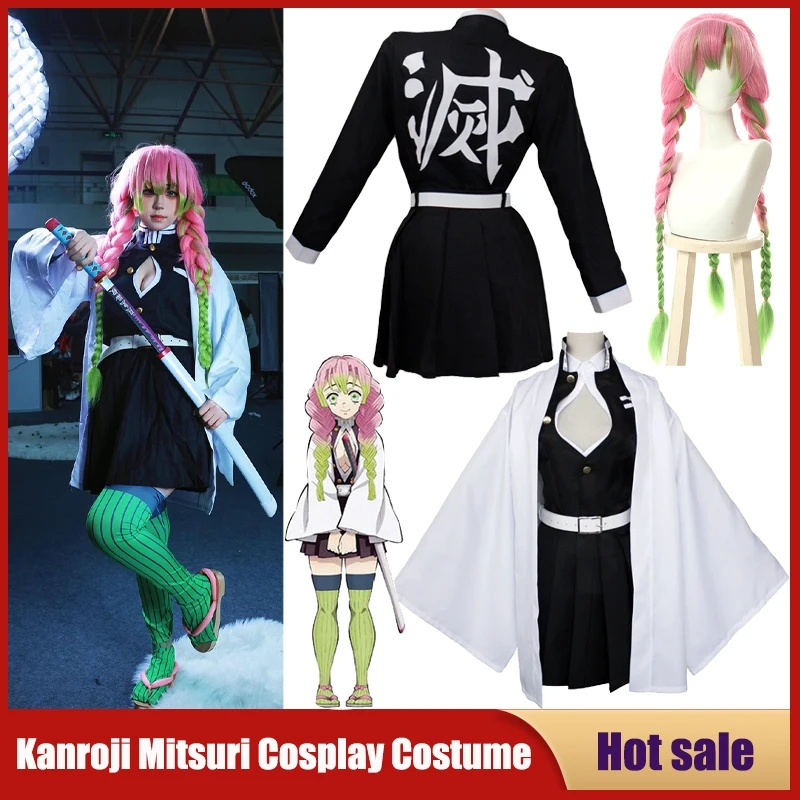 Party Games Kids And Adults - Anime Kanroji Mitsuri Costume Cosplay Kimetsu