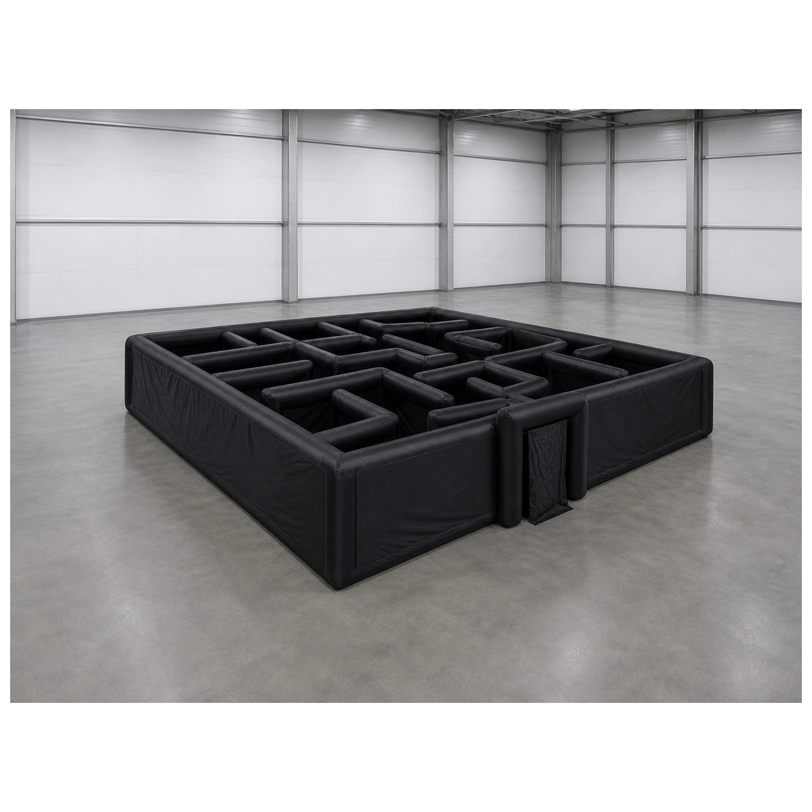 Party Games Kids And Adults - Grande Labirinto Gonfiabile Nero Liscio 12X12m