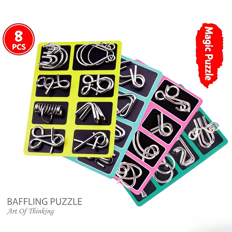 Set di 8 Puzzle in Metallo, Cl - Party Games Kids And Adults recensione e prezzo